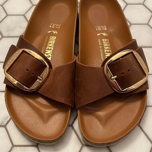 Birkenstock Madrid Big Buckle cognac 37 narrow